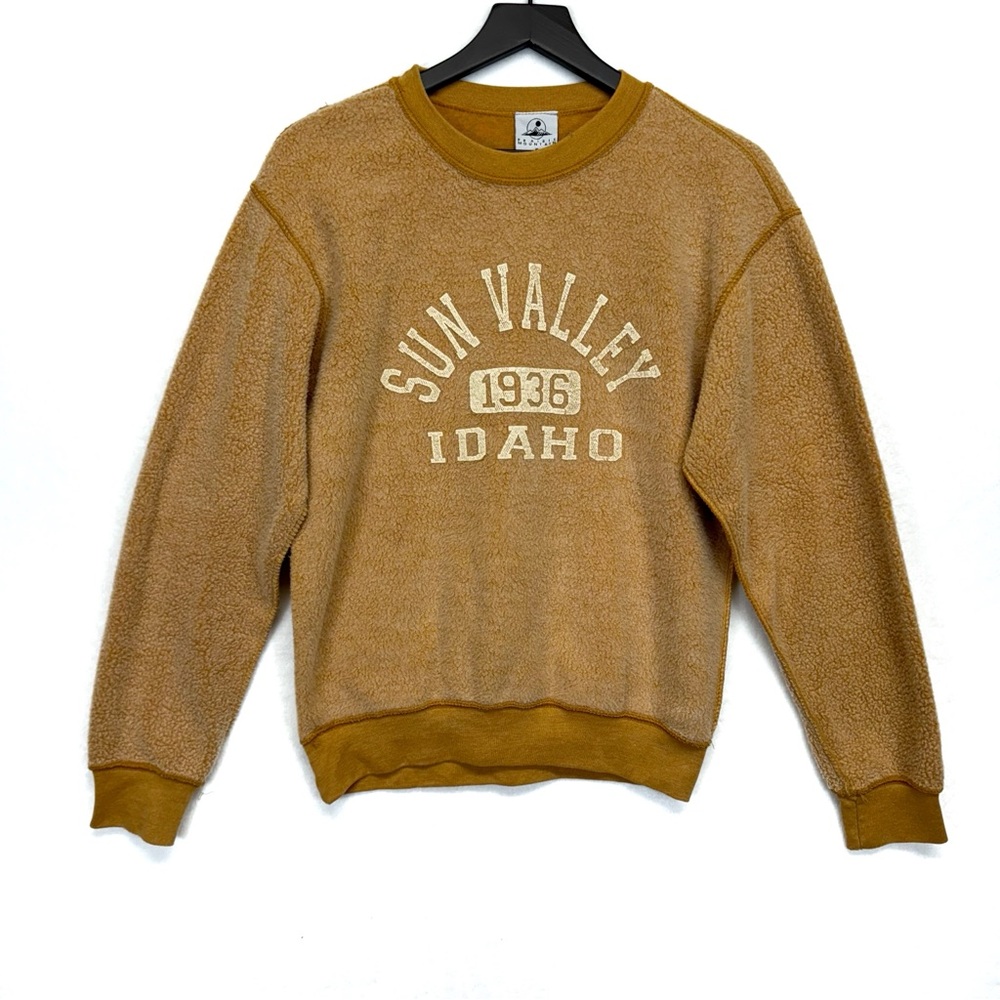 Prairie Mountain Retro Sweatshirt Unisex Small Sun Valley Idaho Vintage Yellow